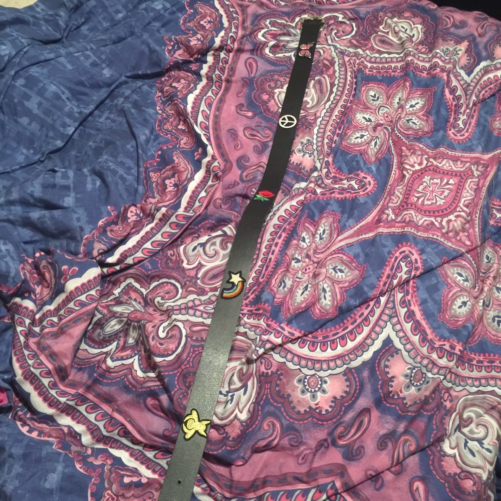 Black belt with designs